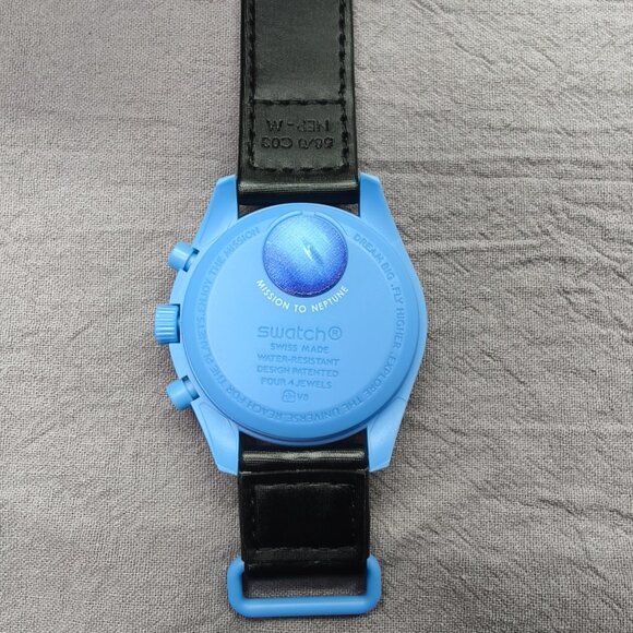 Swatch X Omega Bioceramic Moonswatch Mission To Neptune Watch - Picture 2 of 4